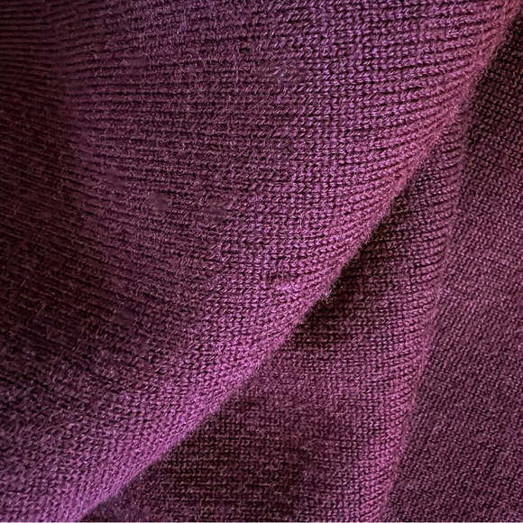 Victoria Victoria Beckham Wool Oversized Piped Turtleneck Sweater Iron Red Small - Picture 12 of 12